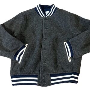 Baby GAP Varsity Gray Wool Jacket Size 5 5T EUC
